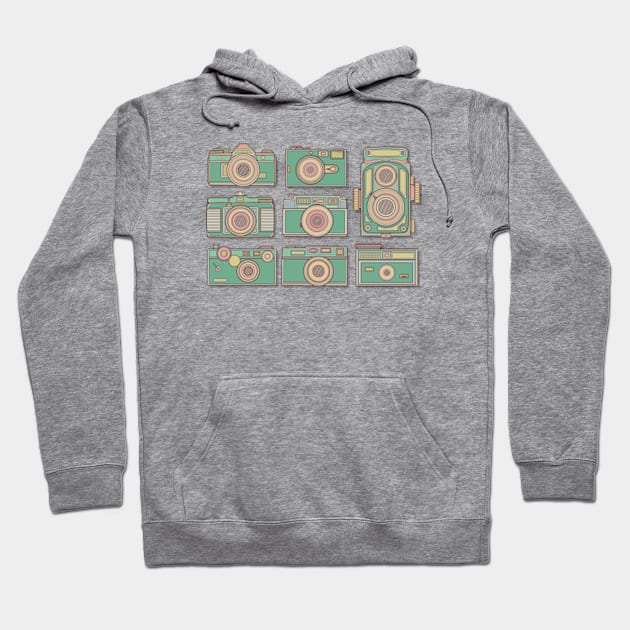 Green Classic Camera Hoodie by milhad